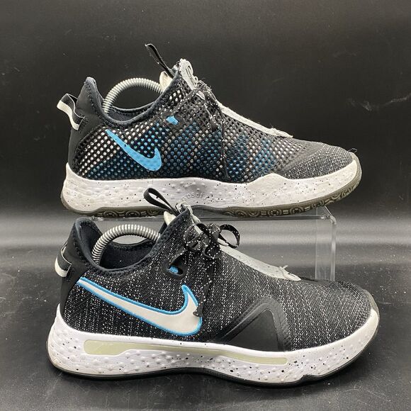 Nike Other - Nike Mens PG 4 Basketball Sneakers Shoes CD5079-004 Size 8 Black White Wolf Gray